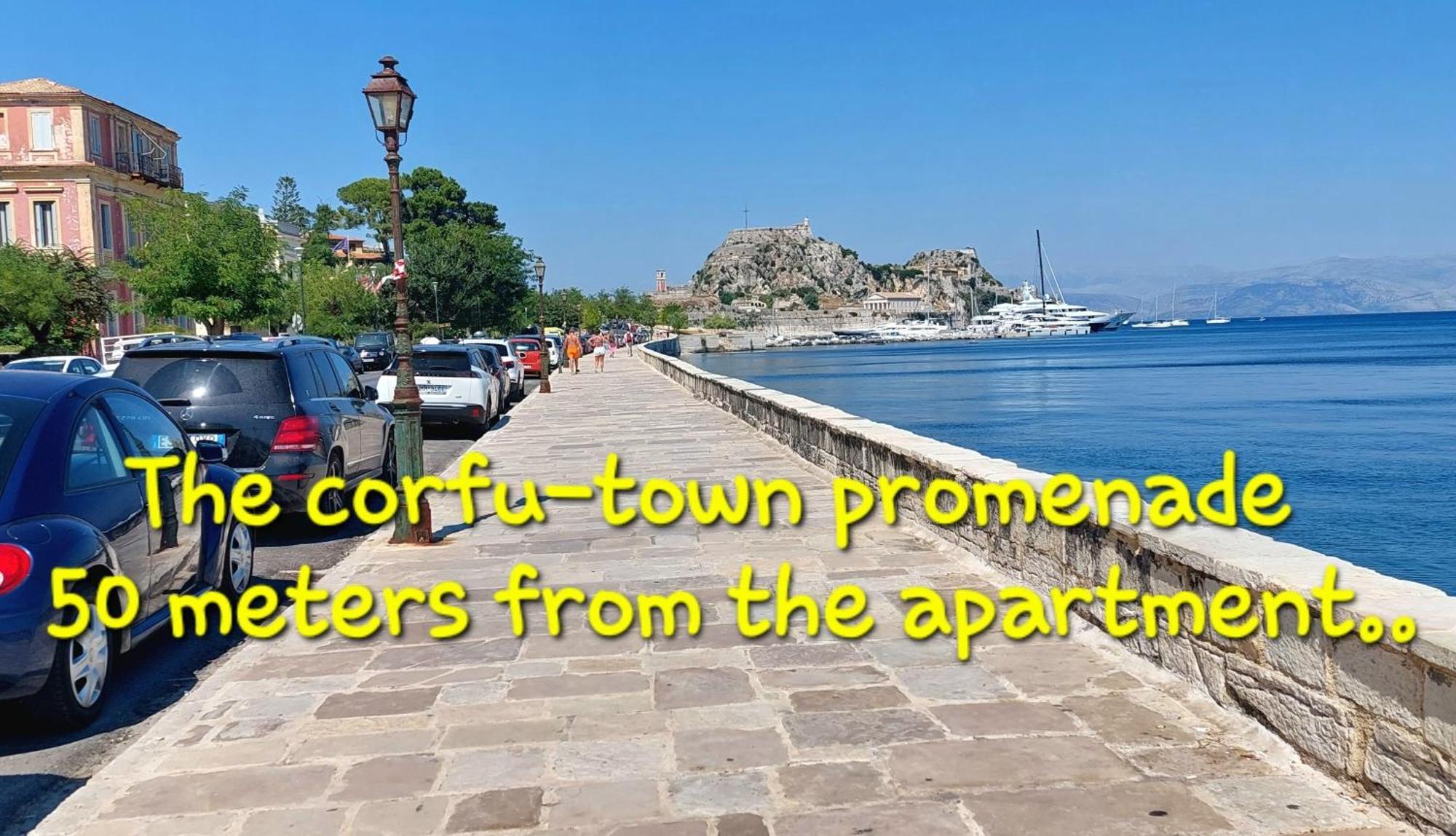 Aay- Best Corfu Town & Sea Apart 2Bedroom Renovated + Lift / Comfy&Design+Wifi Exteriér fotografie